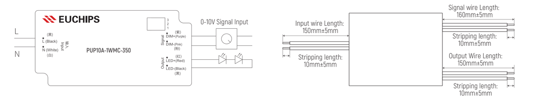 PUP10A-1WMC-350wiring