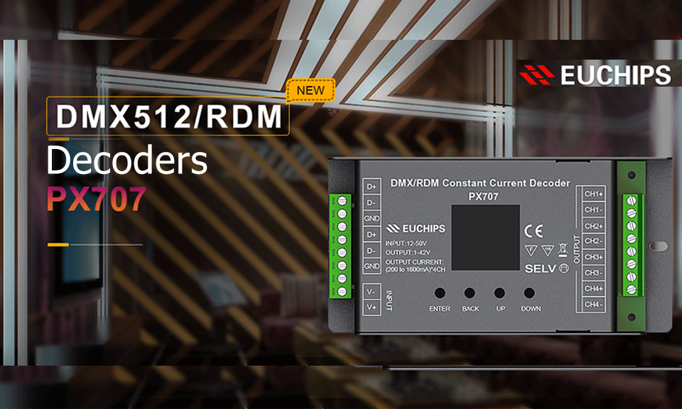 Constant Current DMX512 Decoder for RGB/RGBW LED Lights